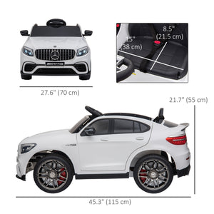 Mercedes Benz AMG GLC63S Coupe 12V with remote control, white