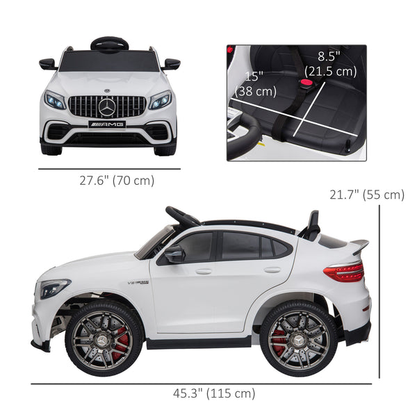 Mercedes Benz AMG GLC63S Coupe 12V with remote control, white