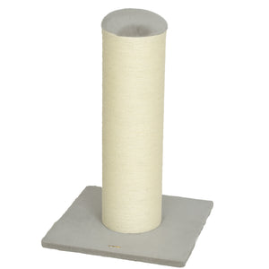 Cat scratching post in sisal, 30 in, light grey and beige