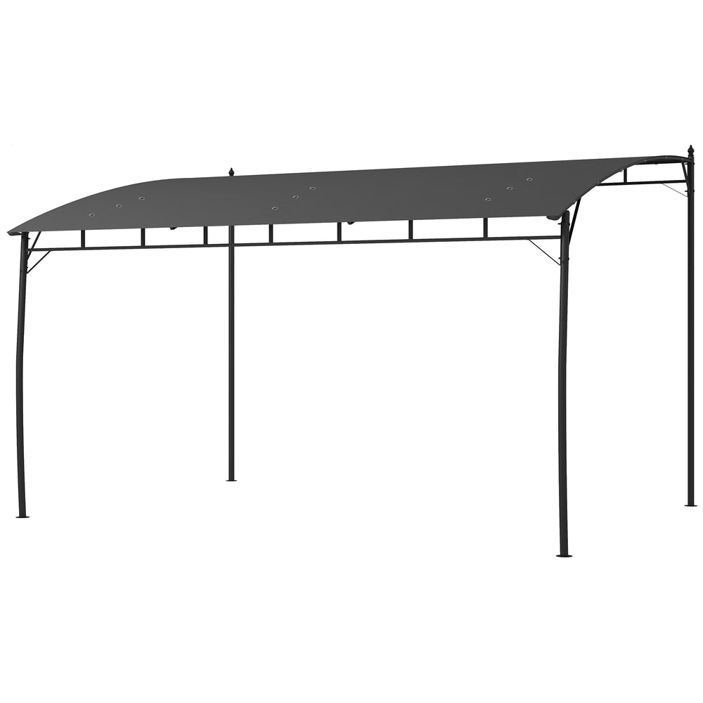10 x 13 pergola with UV30+ protective fabric and steel frame, dark grey 