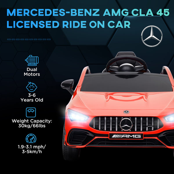 Licensed Mercedes-Benz AMG 12V with remote control, red