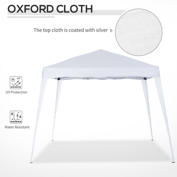 8 x 8 Folding Awning with Carry Bag, White