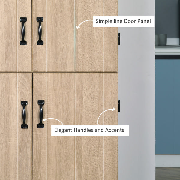 4-door storage unit with adjustable shelves