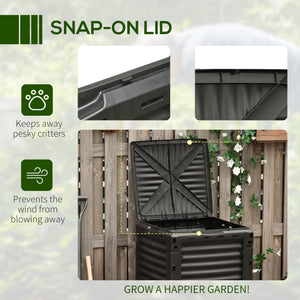 80-gallon (300-liter) outdoor composter, green