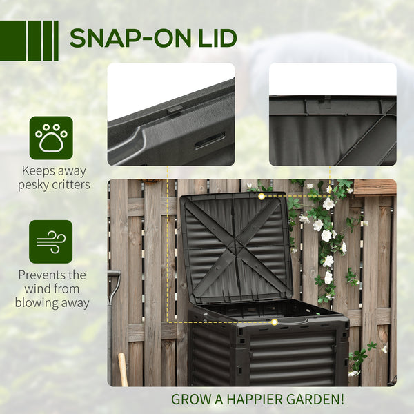 80-gallon (300-liter) outdoor composter, green