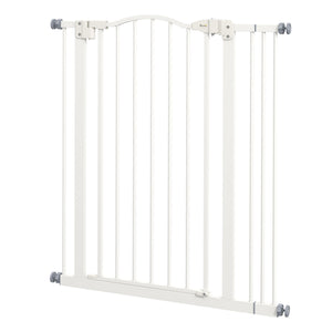 Extra Tall White Dog Gate with Door