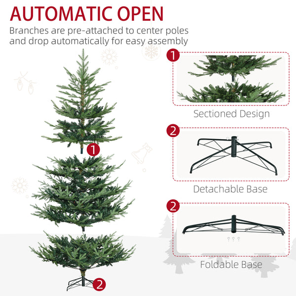 7.5ft Artificial Christmas Tree with Metal Base
