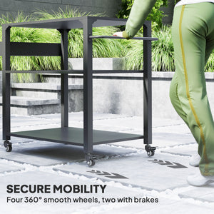 3-tier garden trolley with storage rack