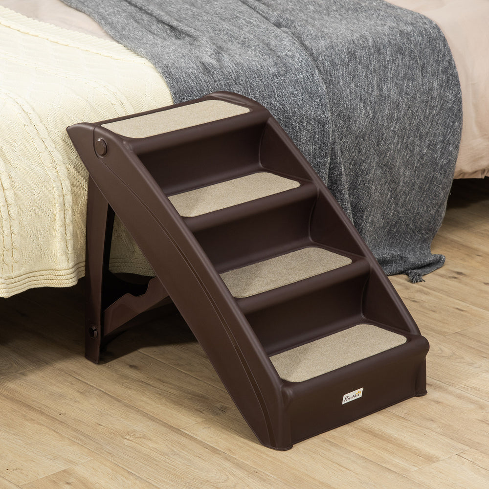 Portable stairs for dogs and cats, dark brown