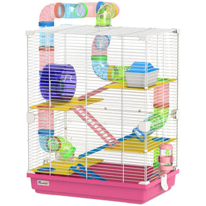 5-level pink cage for small hamsters and gerbils