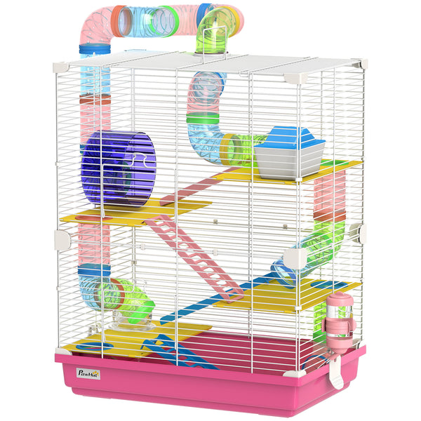 5-level pink cage for small hamsters and gerbils