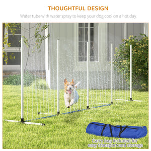 2-Piece Dog Agility Kit with Weave Poles, White