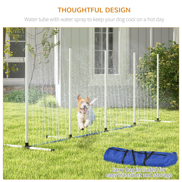 2-Piece Dog Agility Kit with Weave Poles, White