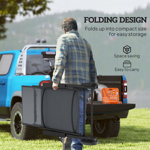 5-level adjustable outdoor lounge chair with 2 casters, gray