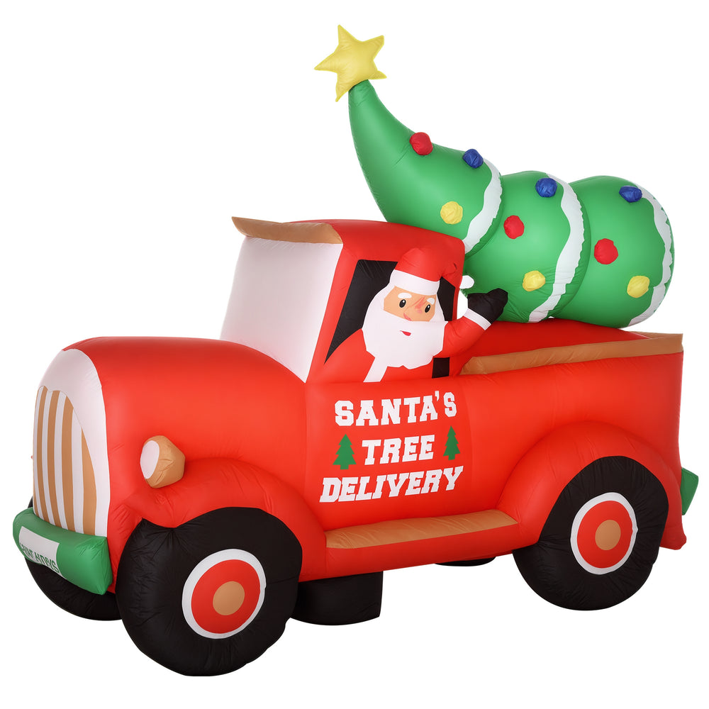 Inflatable Santa Claus driving a 1.8 meter truck