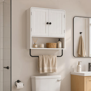 2-door bathroom wall cabinet, white