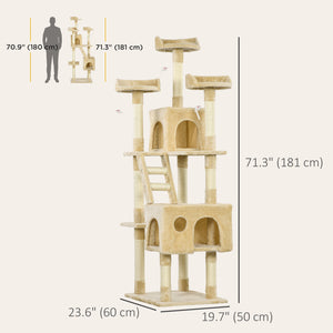 172cm Multi-Level Cat Tree, Beige