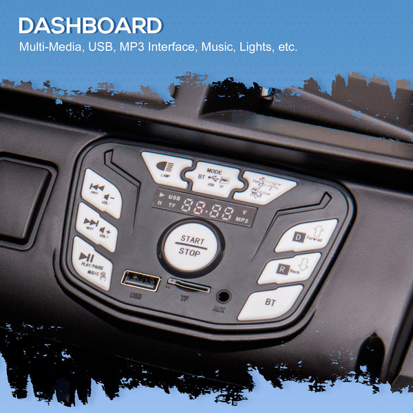 12V Police Jeep with Parental Remote Control, White