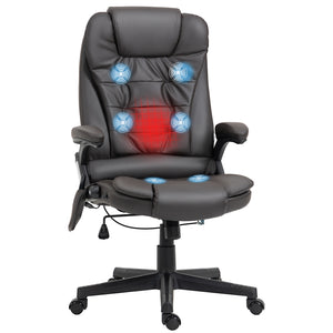 Massage and heating office chair in faux leather
