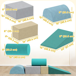 Climbing toys with removable cover blue/green