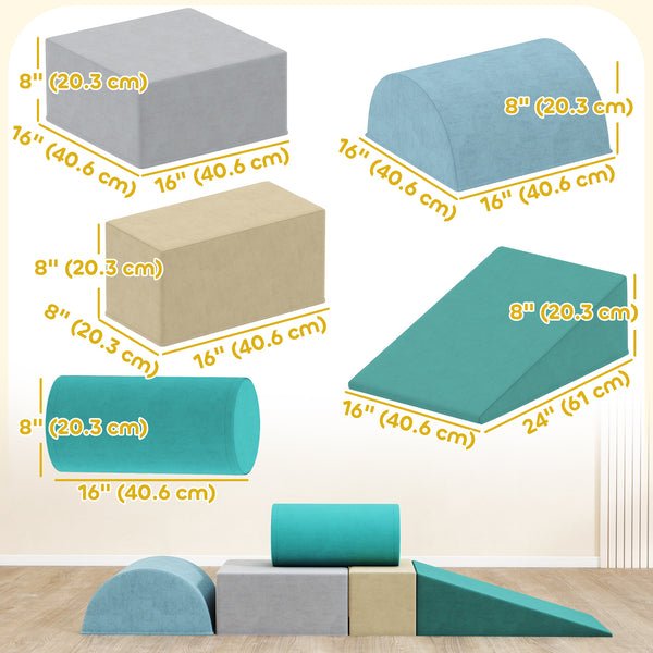 Climbing toys with removable cover blue/green