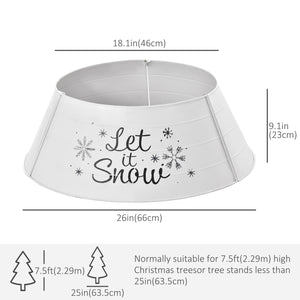 66cm White Metal Christmas Tree Collar