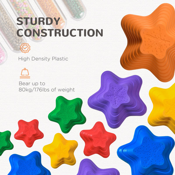 Set of 11 large starfish-shaped balancing stones