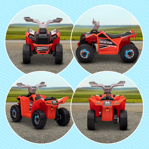6V Quad for children with wear-resistant wheels, red