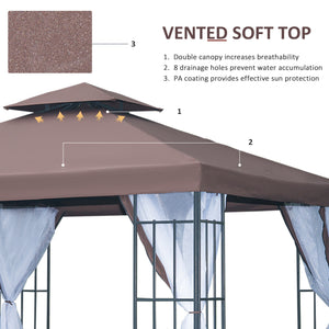 10 x 10 Gazebo with integrated mosquito net