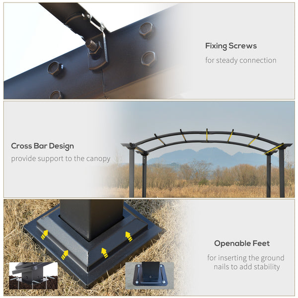 Retractable pergola 8 x 10, beige