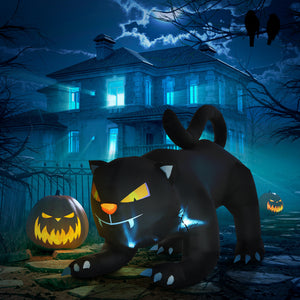 1.2m tall air-blown Halloween inflatable black cat