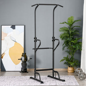 Dip Station with Pull-Up Bar, Black