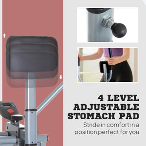 Upright Elliptical Bike with LCD Display, Grey