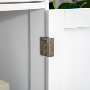 Bathroom cabinet with 2 drawers, adjustable shelf, white