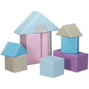 Set of 11 soft foam play blocks for children