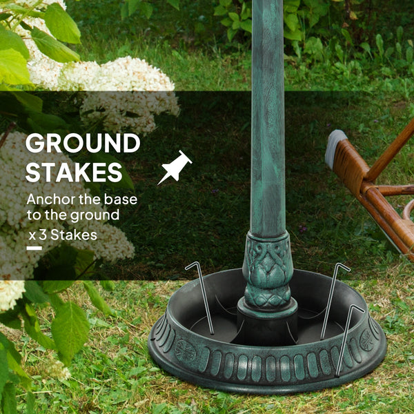 3-in-1 Pedestal Garden Bird Bath with Large Bowl