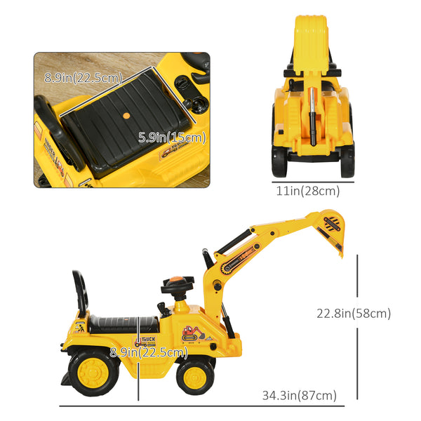3-in-1 push excavator