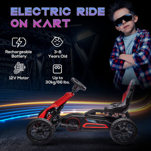 12V electric kart, red