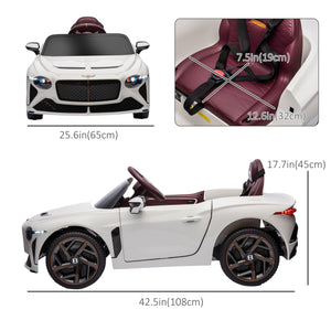 12V electric car with butterfly doors, white