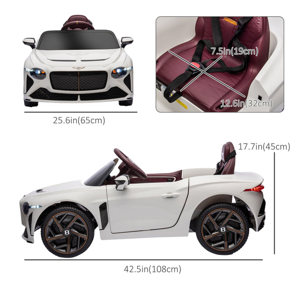 12V electric car with butterfly doors, white