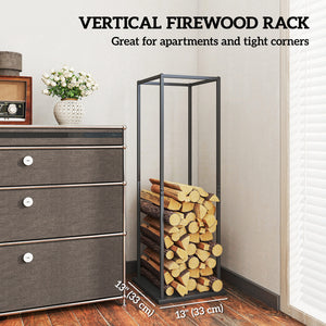Vertical log rack with a capacity of 100 kg black