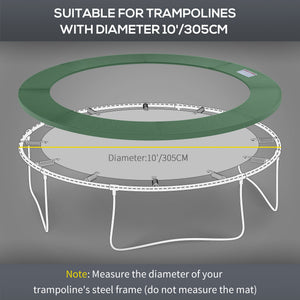 Replacement safety pad for 10-foot trampoline, green