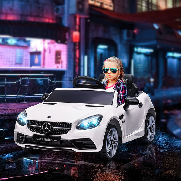 Mercedes SLC 300 12 V with parental remote control, white