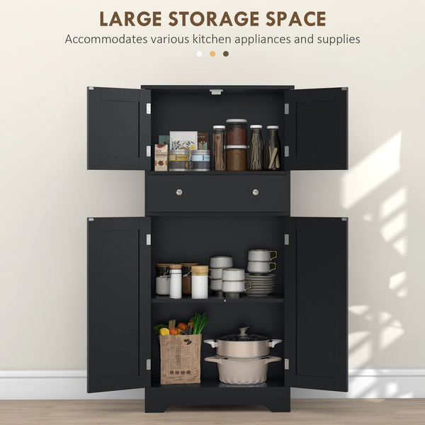 Kitchen storage unit, black