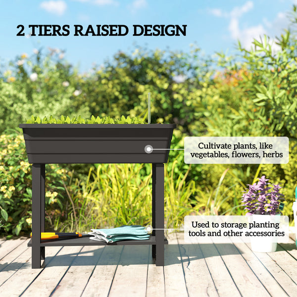 Raised garden bed with automatic watering, transparent lid and ventilation