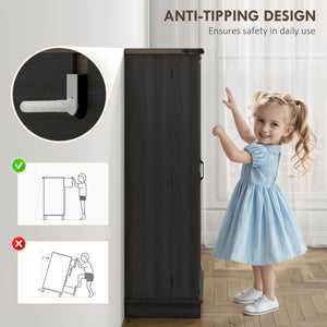 Pantry Storage Cabinet, Black