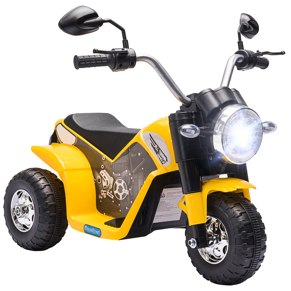 6V 3-wheel electric motorcycle, yellow