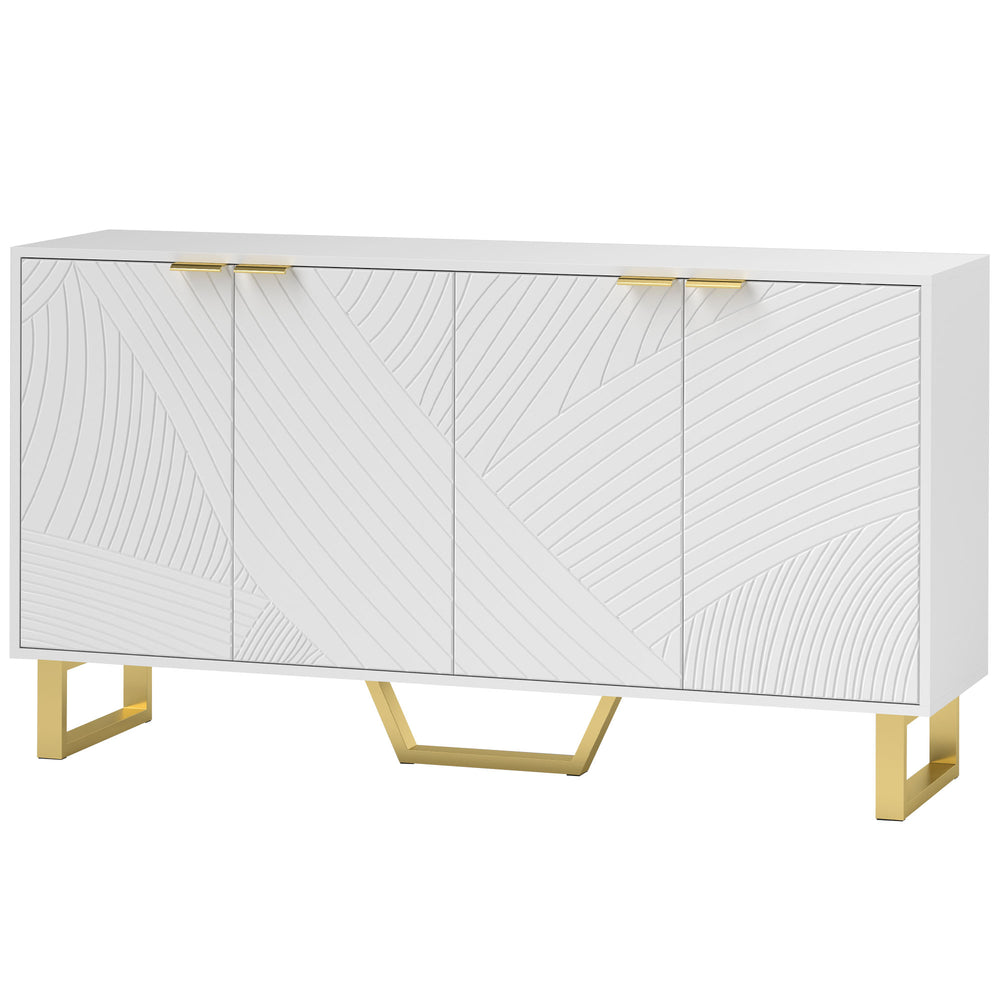 Sideboard with adjustable shelves, white