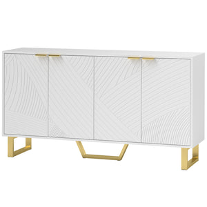 Sideboard with adjustable shelves, white