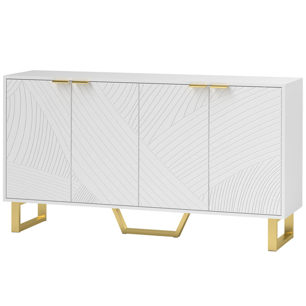 Sideboard with adjustable shelves, white